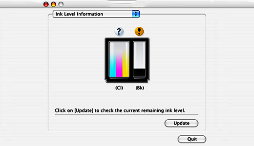 canon printer how to reset ink level